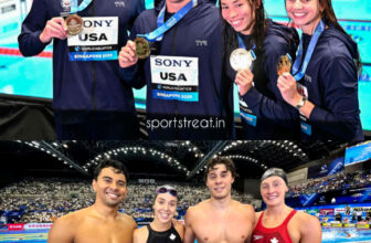 🏊 USA Shatters World Record in Mixed 4×100m Freestyle Relay at 2025 World Aquatics Championships in Singapore.