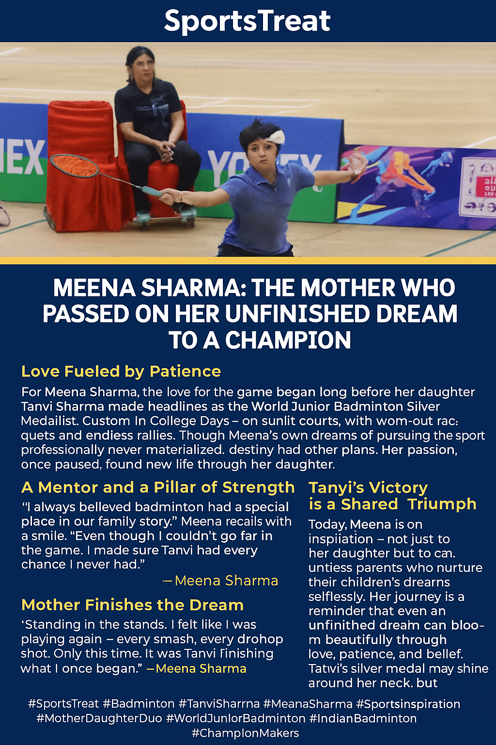 Meena Sharma: The Mother Who Passed On Her Unfinished Dream to a Champion