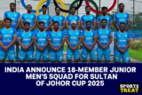 Hockey India has announced an 18-member Indian Junior Men’s Hockey Team for the Sultan of Johor Cup 2025.
