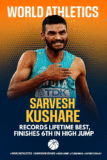World Athletics: Sarvesh Kushare Records Lifetime Best, Finishes 6th in High Jump